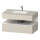 Duravit Einbauwaschtisch-Möbel-Set Qatego 100x55x60cm, w m/ta matt, Konsolen-Waschtischunterbau-1