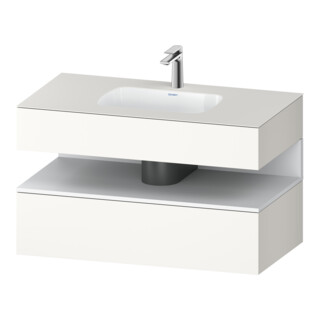 Duravit Einbauwaschtisch-Möbel-Set Qatego 100x55x60cm, w m/we m, Kon-WTU, Nischenb