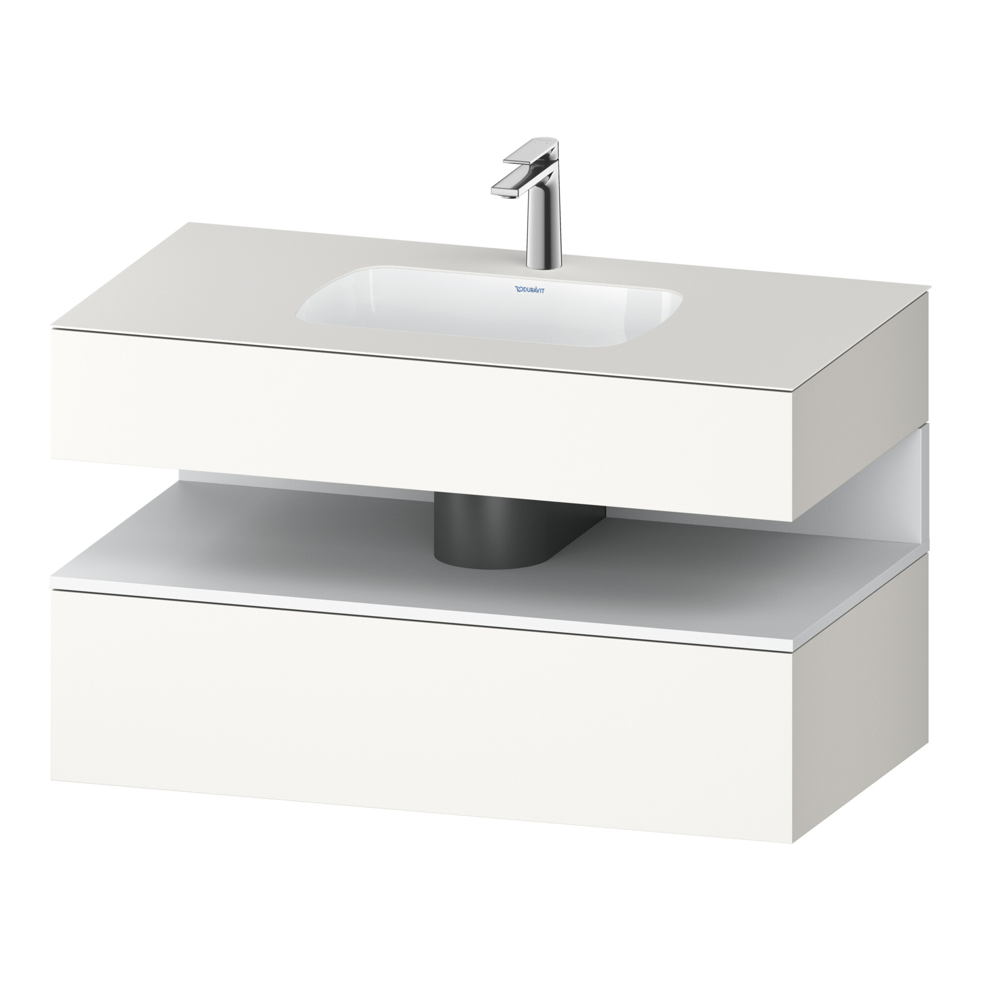 Duravit Einbauwaschtisch-Möbel-Set Qatego 100x55x60cm, w m/we m, Kon-WTU, Nischenb