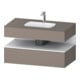 Duravit Einbauwaschtisch-Möbel-Set Qatego 100x55x60cm, we m/bas ma, Konsolen-Waschtischunterbau-1