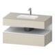 Duravit Einbauwaschtisch-Möbel-Set Qatego 100x55x60cm, we m/tau matt, Konsolen-Waschtischunterbau-1