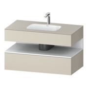 Duravit Einbauwaschtisch-Möbel-Set Qatego 100x55x60cm, we m/tau matt, Konsolen-Waschtischunterbau