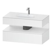 Duravit Einbauwaschtisch-Möbel-Set Qatego 100x55x60cm, we ma, Konsolen-Waschtischunterbau