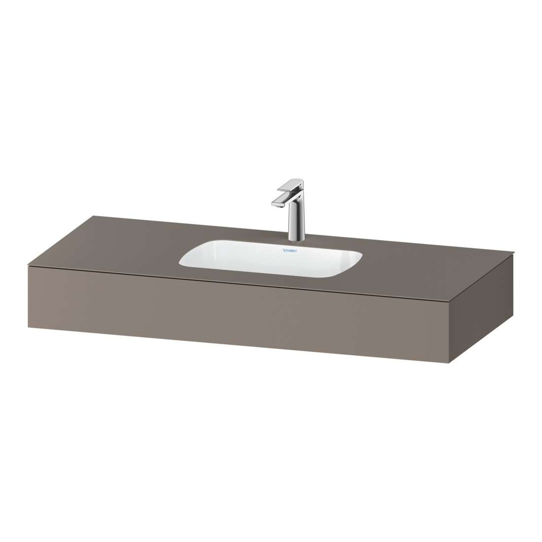 Duravit Einbauwaschtisch-Möbel-Set Qatego 120x55x17cm, ba m, m K, 1 Ausschn, m ÜL