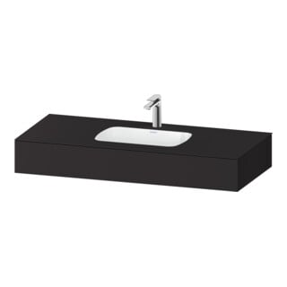Duravit Einbauwaschtisch-Möbel-Set Qatego 120x55x17cm, gra m, m K, 1 Ausschn, m ÜL