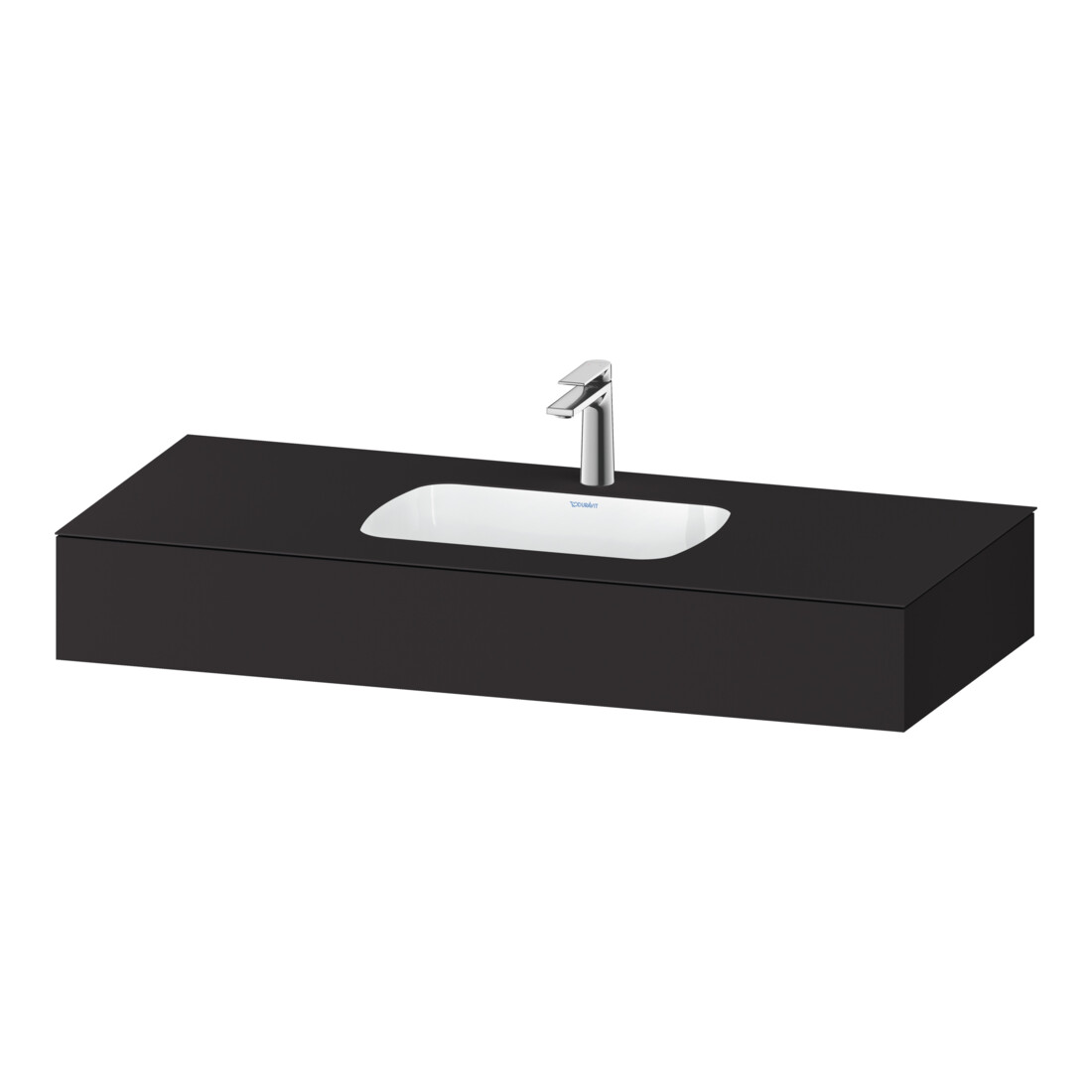 Duravit Einbauwaschtisch-Möbel-Set Qatego 120x55x17cm, gra m, m K, 1 Ausschn, m ÜL