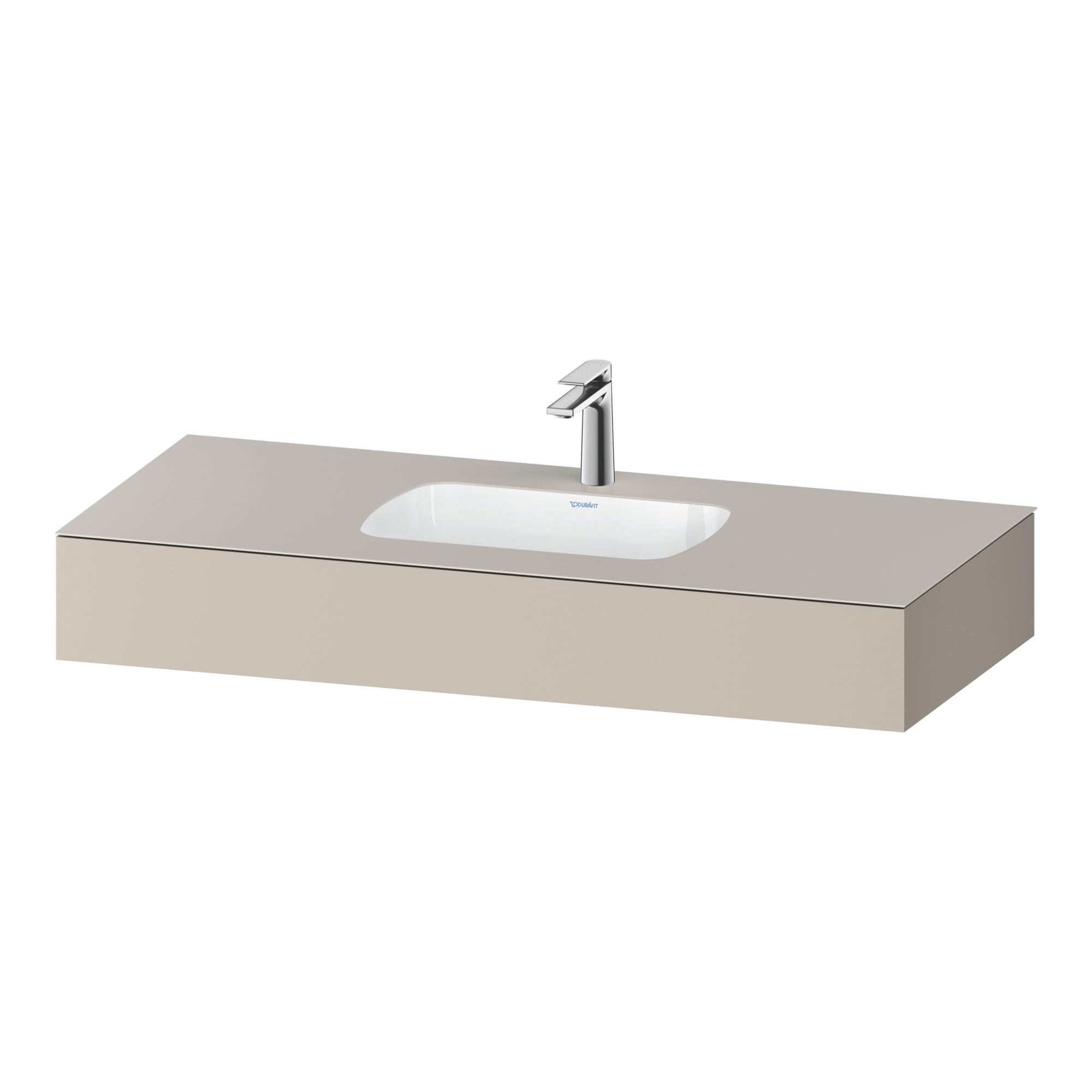 Duravit Einbauwaschtisch-Möbel-Set Qatego 120x55x17cm, T m, m K, 1 Ausschn, m ÜL
