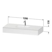 Duravit Einbauwaschtisch-Möbel-Set Qatego 120x55x17cm, w m, m K, 1 Ausschn, m ÜL-3