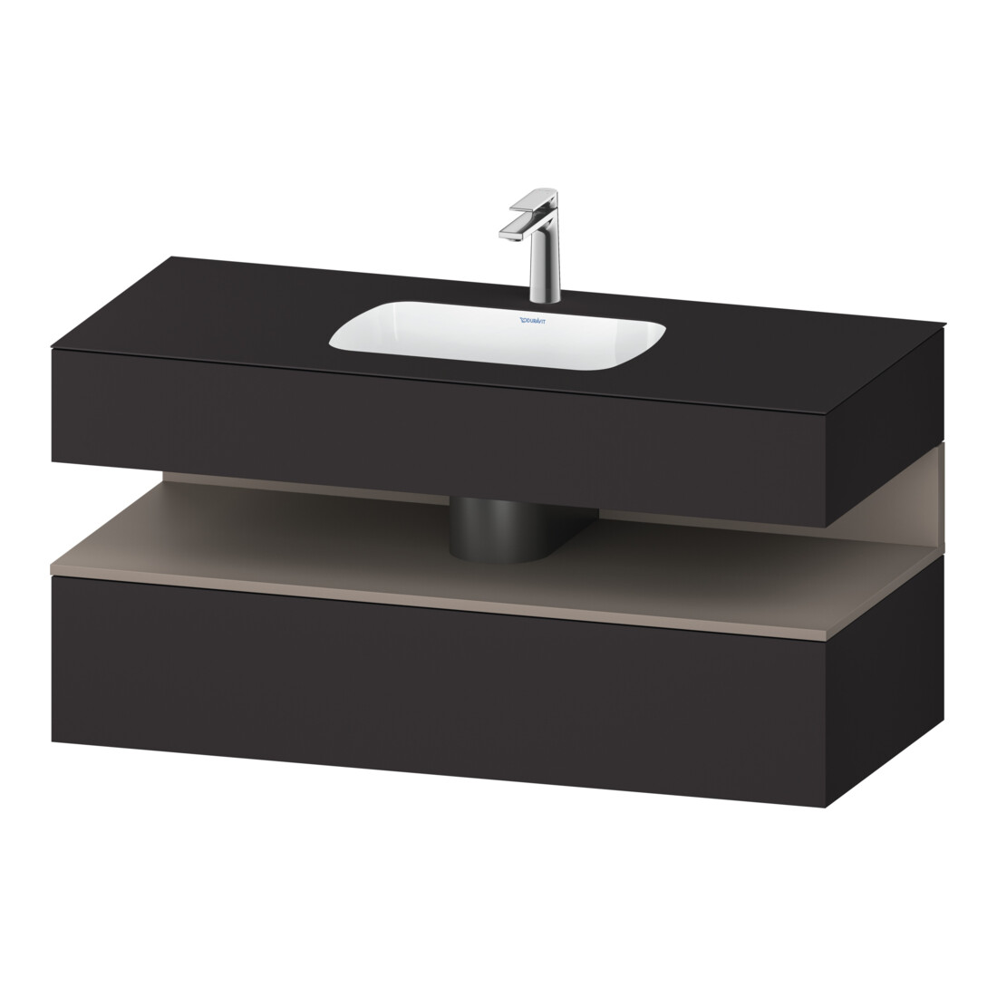 Duravit Einbauwaschtisch-Möbel-Set Qatego 120x55x60cm, ba m/Gr m, Kon-WTU, B