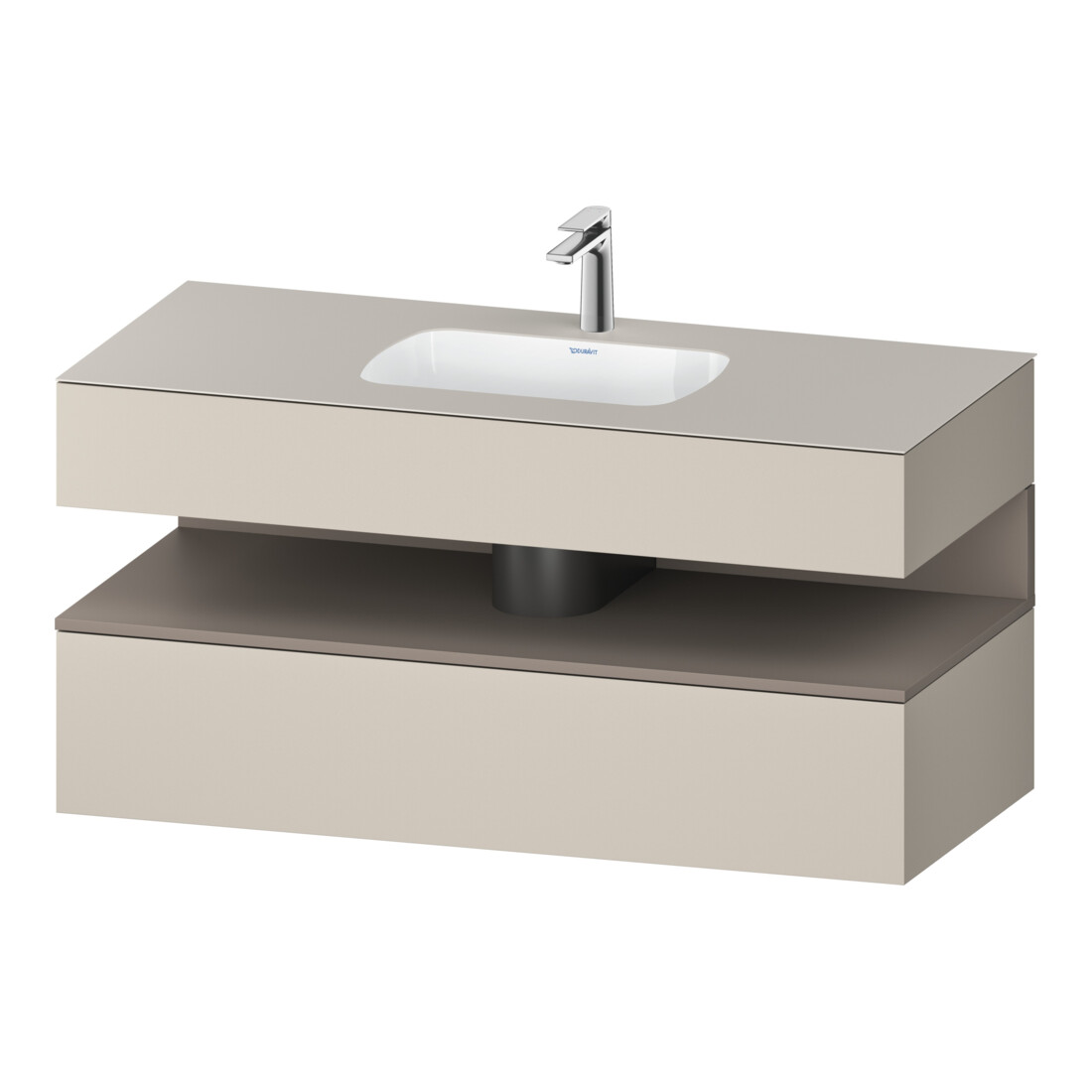 Duravit Einbauwaschtisch-Möbel-Set Qatego 120x55x60cm, ba m/ta m, Kon-WTU, B