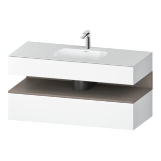 Duravit Einbauwaschtisch-Möbel-Set Qatego 120x55x60cm, ba matt/we ma, Konsolen-Waschtischunterbau