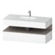 Duravit Einbauwaschtisch-Möbel-Set Qatego 120x55x60cm, ba matt/we ma, Konsolen-Waschtischunterbau-1