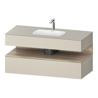 Duravit Einbauwaschtisch-Möbel-Set Qatego 120x55x60cm, E Ma/t m, Kon-WTU, Nischenb