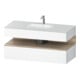 Duravit Einbauwaschtisch-Möbel-Set Qatego 120x55x60cm, E Marmor/w ma, Konsolen-Waschtischunterbau-1