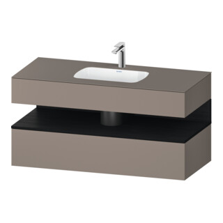 Duravit Einbauwaschtisch-Möbel-Set Qatego 120x55x60cm, E sw/Bas m, Kon-WTU, B