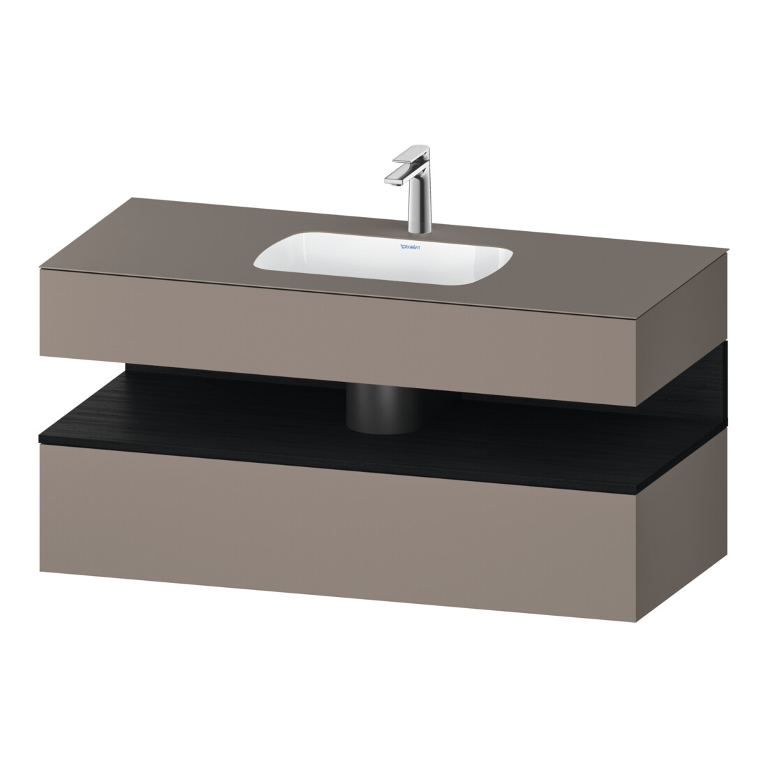 Duravit Einbauwaschtisch-Möbel-Set Qatego 120x55x60cm, E sw/Bas m, Kon-WTU, B
