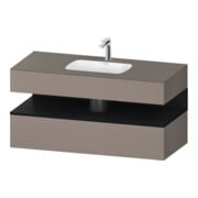 Duravit Einbauwaschtisch-Möbel-Set Qatego 120x55x60cm, E sw/Bas ma, Konsolen-Waschtischunterbau