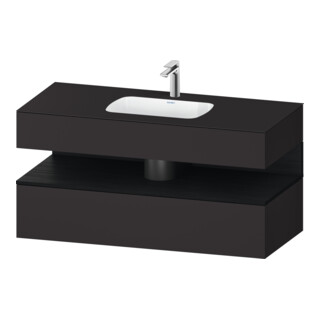 Duravit Einbauwaschtisch-Möbel-Set Qatego 120x55x60cm, E sw/gra m, Kon-WTU, B