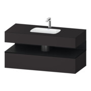 Duravit Einbauwaschtisch-Möbel-Set Qatego 120x55x60cm, E sw/gra m, Kon-WTU, B