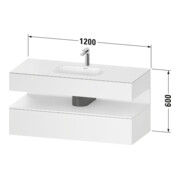 Duravit Einbauwaschtisch-Möbel-Set Qatego 120x55x60cm, E sw/gra ma, Konsolen-Waschtischunterbau-3