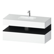 Duravit Einbauwaschtisch-Möbel-Set Qatego 120x55x60cm, E sw/we m, Kon-WTU, B-1