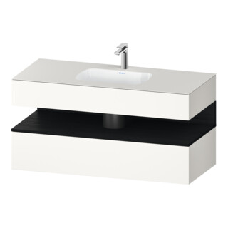 Duravit Einbauwaschtisch-Möbel-Set Qatego 120x55x60cm, E sw/we m, Kon-WTU, B