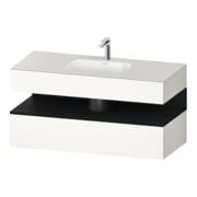 Duravit Einbauwaschtisch-Möbel-Set Qatego 120x55x60cm, E sw/we m, Kon-WTU, B