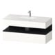 Duravit Einbauwaschtisch-Möbel-Set Qatego 120x55x60cm, Ei sw/we hgl, Konsolen-Waschtischunterbau-1