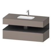 Duravit Einbauwaschtisch-Möbel-Set Qatego 120x55x60cm, gra m/ba m, Kon-WTU, B