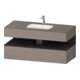 Duravit Einbauwaschtisch-Möbel-Set Qatego 120x55x60cm, gra m/ba m, Kon-WTU, B-1