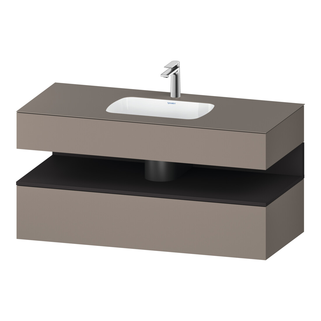 Duravit Einbauwaschtisch-Möbel-Set Qatego 120x55x60cm, gra m/ba m, Kon-WTU, B