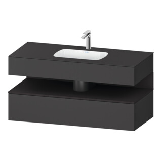 Duravit Einbauwaschtisch-Möbel-Set Qatego 120x55x60cm, gra m/Gr m, Kon-WTU, B