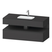 Duravit Einbauwaschtisch-Möbel-Set Qatego 120x55x60cm, gra m, Kon-WTU, Nischenb