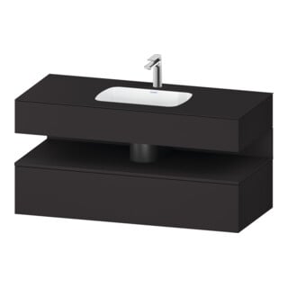 Duravit Einbauwaschtisch-Möbel-Set Qatego 120x55x60cm, gra m, Kon-WTU, Nischenb