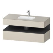 Duravit Einbauwaschtisch-Möbel-Set Qatego 120x55x60cm, gra m/ta m, Kon-WTU, B