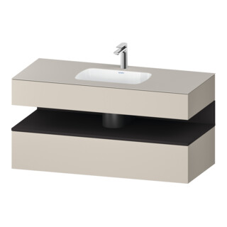 Duravit Einbauwaschtisch-Möbel-Set Qatego 120x55x60cm, gra m/ta m, Kon-WTU, B