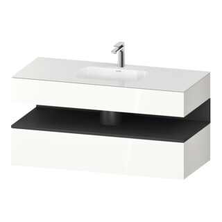 Duravit Einbauwaschtisch-Möbel-Set Qatego 120x55x60cm, gra m/we g, Kon-WTU, B