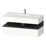 Duravit Einbauwaschtisch-Möbel-Set Qatego 120x55x60cm, gra m/we g, Kon-WTU, B