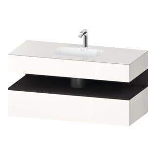 Duravit Einbauwaschtisch-Möbel-Set Qatego 120x55x60cm, gra m/we g, Kon-WTU, B