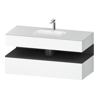 Duravit Einbauwaschtisch-Möbel-Set Qatego 120x55x60cm, gra m/we m, Kon-WTU, B