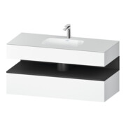 Duravit Einbauwaschtisch-Möbel-Set Qatego 120x55x60cm, gra m/we m, Kon-WTU, B