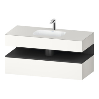 Duravit Einbauwaschtisch-Möbel-Set Qatego 120x55x60cm, gra m/we m, Kon-WTU, B
