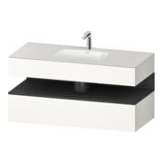 Duravit Einbauwaschtisch-Möbel-Set Qatego 120x55x60cm, gra m/we m, Kon-WTU, B