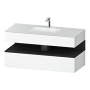 Duravit Einbauwaschtisch-Möbel-Set Qatego 120x55x60cm, gra m/we m, Kon-WTU, B