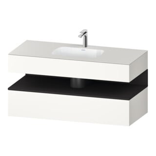 Duravit Einbauwaschtisch-Möbel-Set Qatego 120x55x60cm, gra m/we m, Kon-WTU, B