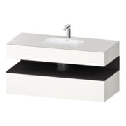 Duravit Einbauwaschtisch-Möbel-Set Qatego 120x55x60cm, gra m/we m, Kon-WTU, B