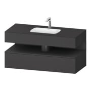 Duravit Einbauwaschtisch-Möbel-Set Qatego 120x55x60cm, graph ma, Konsolen-Waschtischunterbau