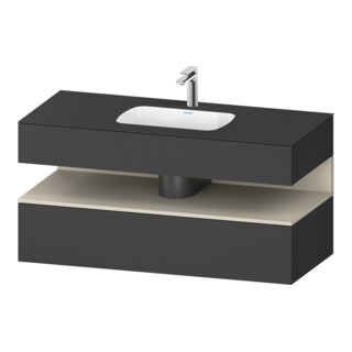Duravit Einbauwaschtisch-Möbel-Set Qatego 120x55x60cm, T m/Gr m, Kon-WTU, Nischenb