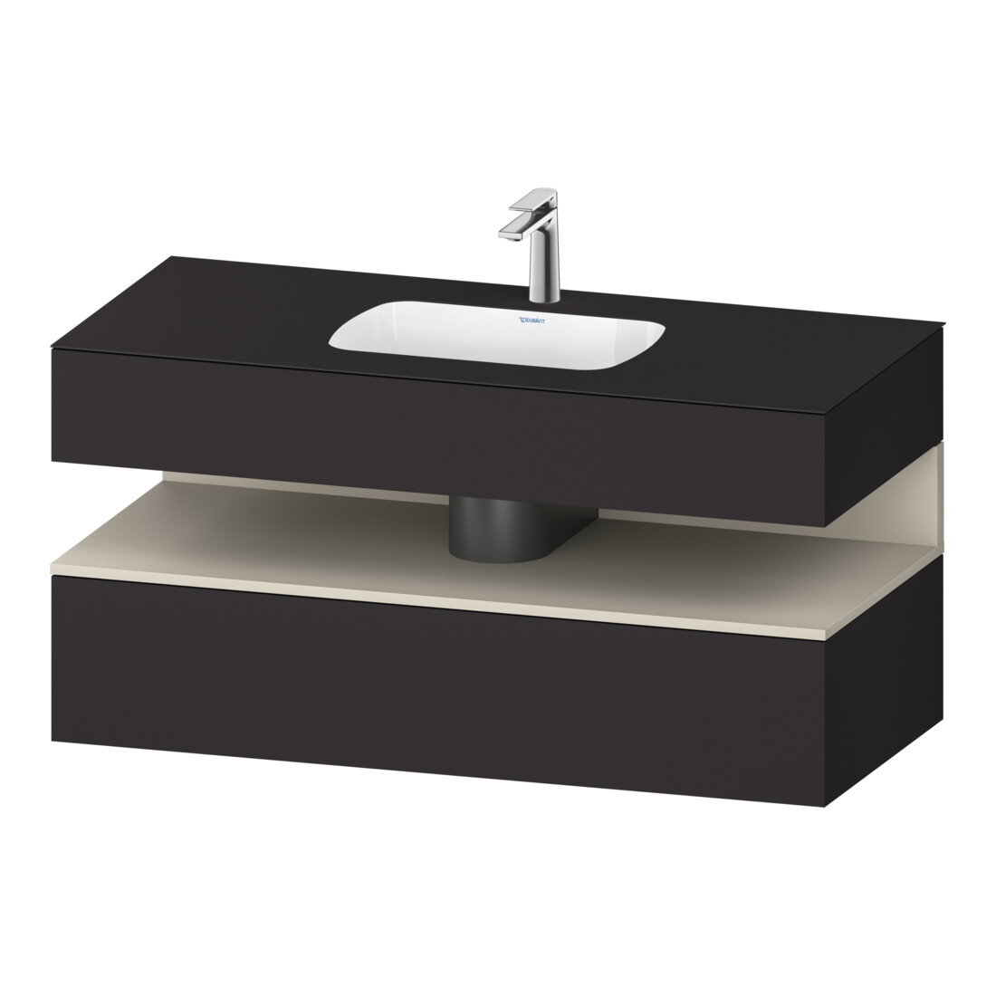 Duravit Einbauwaschtisch-Möbel-Set Qatego 120x55x60cm, T m/Gr m, Kon-WTU, Nischenb