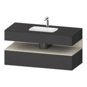 Duravit Einbauwaschtisch-Möbel-Set Qatego 120x55x60cm, T m/Gr ma, Konsolen-Waschtischunterbau